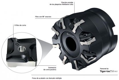 Fresa de acabado con dentado múltiple