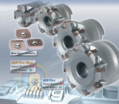 Herramientas de fresado indexables para desbaste y semiacabado