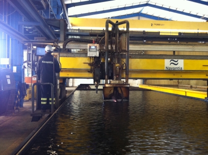 NAVANTIA corta el acero de la subestación del parque eólico marino East Anglia One de Iberdrola