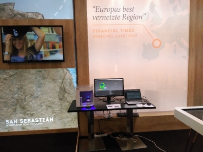 El software SK/inspect se presentó en el stand de Gobierno Vasco durante la feria Hannover Messe