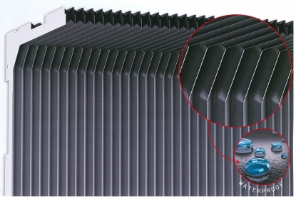 Fuelles termosoldados que garantizan la evacuación lateral de viruta y lodos