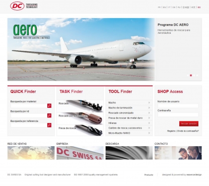 DC Swiss actualiza su página web