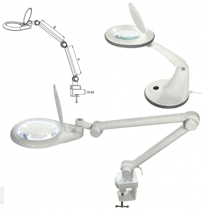 Lámpara-lupa LED de anillo