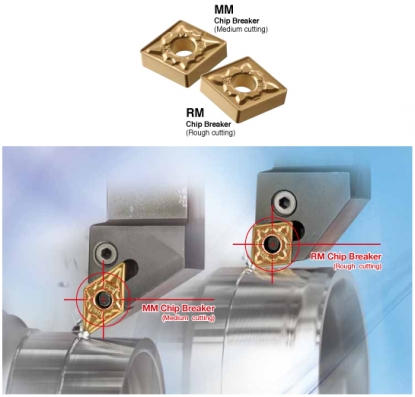 Plaquitas de torneado recubiertas con CVD para acero inoxidable