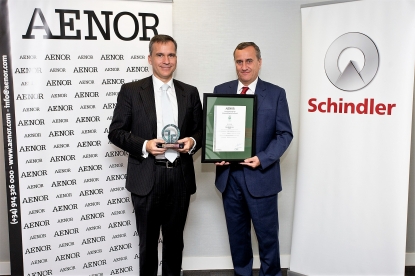 Schindler Iberia, reconocida por Aenor gracias a su mejora y compromiso en la gestión medioambiental