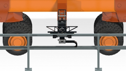 d-rover de igus proporciona a las grúas RTG una transmisión a alta velocidad de 10 Gbit/s
