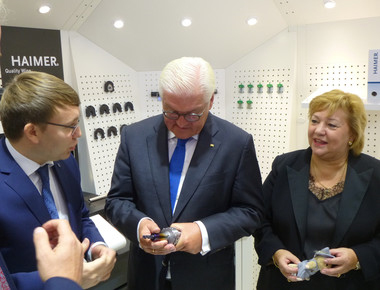 Haimer recibió la visita del presidente de Alemania en EMO Hannover