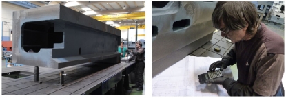 Alineación automatizada de grandes piezas en máquinas-herramienta