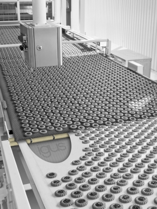 igus ofrece precisión y rapidez con rodillos libres de lubricación para los extremos de las bandas transportadoras