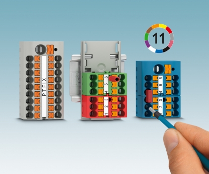 Bloques de distribución listos para conectar con conexión push-in