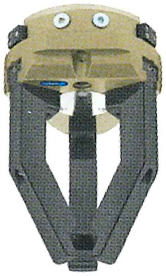 Pinza neumática céntrica universal de tres dedos