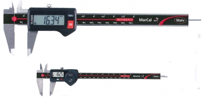 Pie de rey digital protegido de forma óptima contra el polvo
