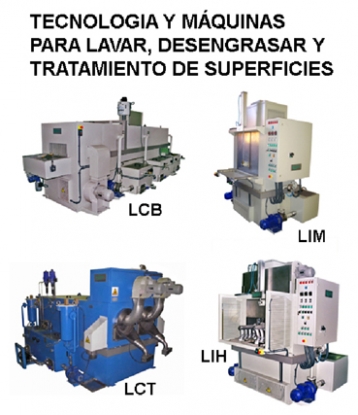 Máquinas para lavar, desengrasar y tratar superficies