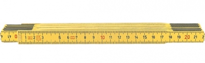 Metro plegable de madera amarilla de 2 m