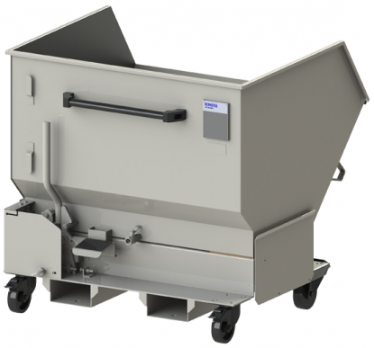 Vagón de virutas para vaciado estable