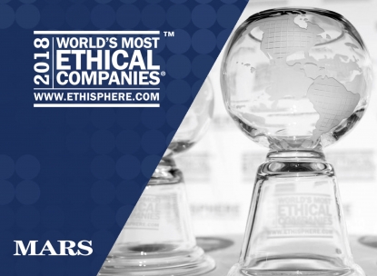 Mars, nombrada una de las compañías más éticas de 2018 por el instituto Ethisphere