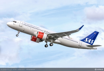 SAS cursa un pedido en firme de 35 aviones de la familia A320neo de Airbus
