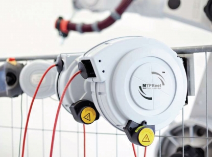 Sistema automático de recogida del cable de la unidad de programación