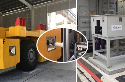 Sofisticado sistema de carga rápida para vehículos de guiado automático eléctricos