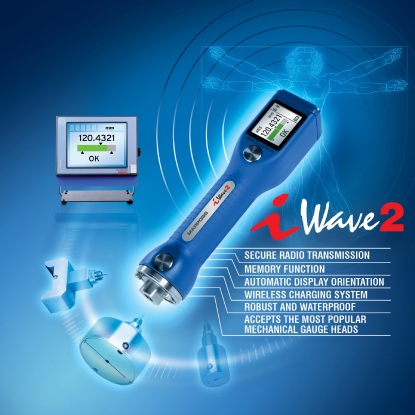 Mango inalámbrico con pantalla integrada i-Wave2 de Marposs