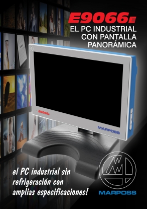 PC industrial con pantalla panorámica E9066E de Marposs