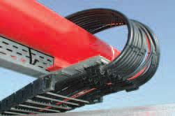 Peine para cables que cuida y protege los cables en los portacables