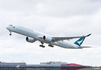 Cathay Pacific se convierte en el segundo operador del avión de cabina ancha A350-1000