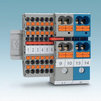 Distribuidores de potencial compactos con conexión por tornillo y 'push-in'