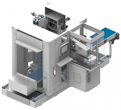 Wittmann presentó en Fakuma una solución de packaging con unos requerimientos mínimos de espacio