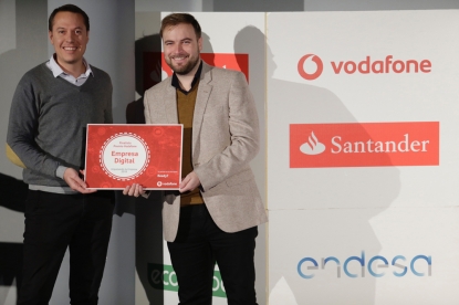 Vodafone hizo entrega del premio a la transformación digital a la empresa Corzosa
