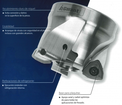 Fresas que ofrecen un rendimiento óptimo con valores máximos de avance