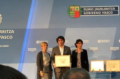 El Gobierno Vasco reconoce la labor científica del investigador de IK4-Ideko Jokin Muñoa