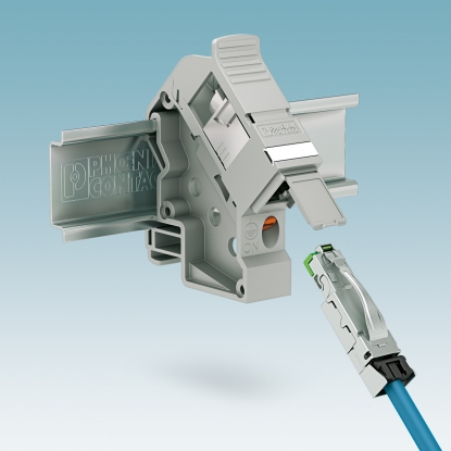 Adaptador para carril para la transmisión de datos compacta