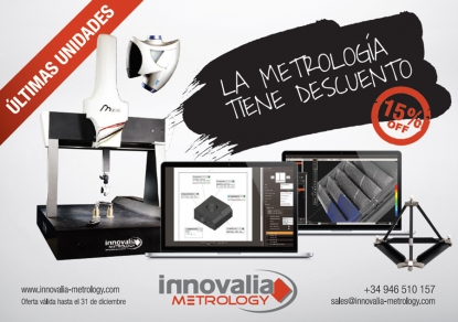 Innovalia Metrology lanza una campaña del 15% de descuento en todos sus productos hasta fin de año