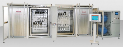 Sistema de control de estanqueidad con helio para tubos para aire acondicionado del automóvil