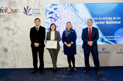 Ercros, premiada por sus políticas en favor de la igualdad y su transparencia informativa