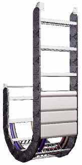 Cadena del portacables con gran altura interior