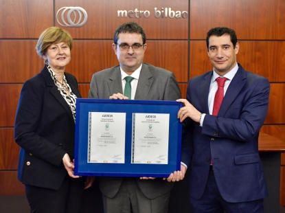 Metro Bilbao obtiene el Certificado Aenor de Gestión de la Energía ISO 50001