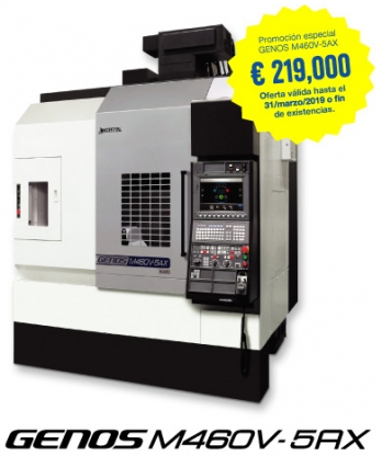 MAQcenter ofrece una promoción de un centro vertical Okuma de 5 ejes hasta el 31 de marzo