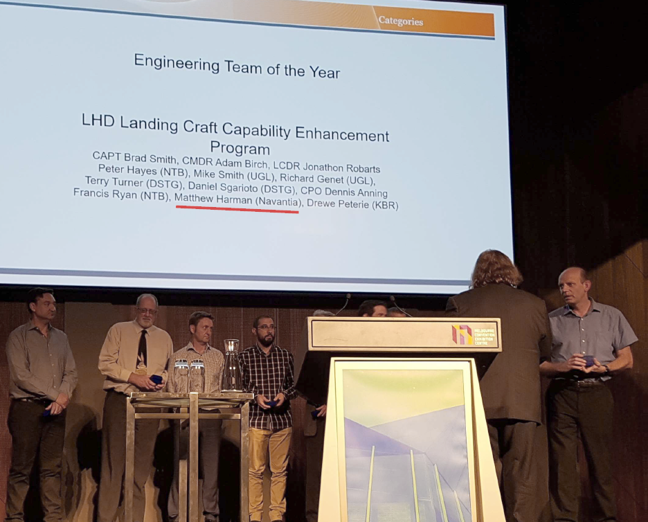 Navantia obtiene en Australia el reconocimiento como equipo de ingeniería del año