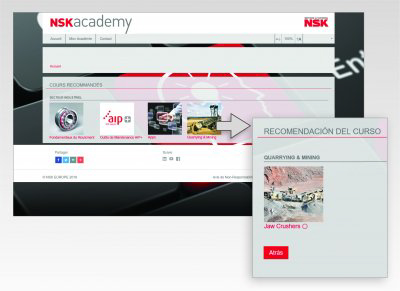 Los últimos cursos de formación de NSK se centran en los rodamientos para trituradoras de giratorias