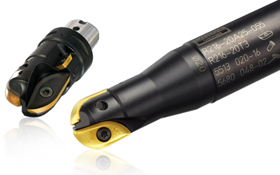 Fresa de ranurar de punta esférica robusta para desbaste y semiacabado de superficies curvadas