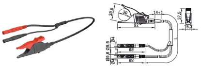Cables de prueba para mediciones a cuatro puntas