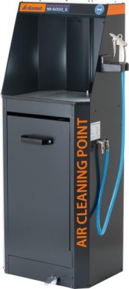 Dispositivo para la limpieza sencilla y adecuada de piezas de trabajo y herramientas