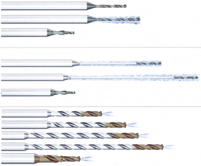 Herramientas para taladrar materiales inoxidables en diámetros a partir de 0,3 mm con alta seguridad de proceso