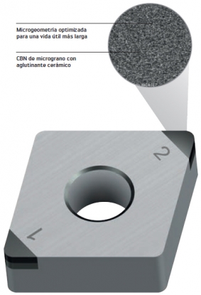 Grado para acabado de superaleaciones resistentes al calor a 250 m/min