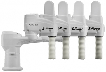 Los de robots TS2 Scara de Stäubli son adecuados para los entornos más sensibles, limpios e higiénicos