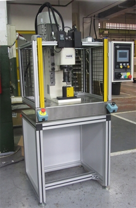 AGME ofrece prensas hidráulicas de sobremesa para ensamblaje de frenos de mano