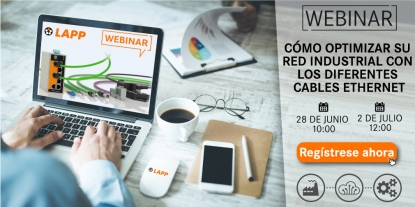 Un webinar de Lapp explicará cómo optimizar la red industrial con los diferentes cables Ethernet