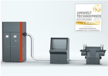 Separador húmedo compacto para procesos que generan polvo combustible, explosivo o adhesivo